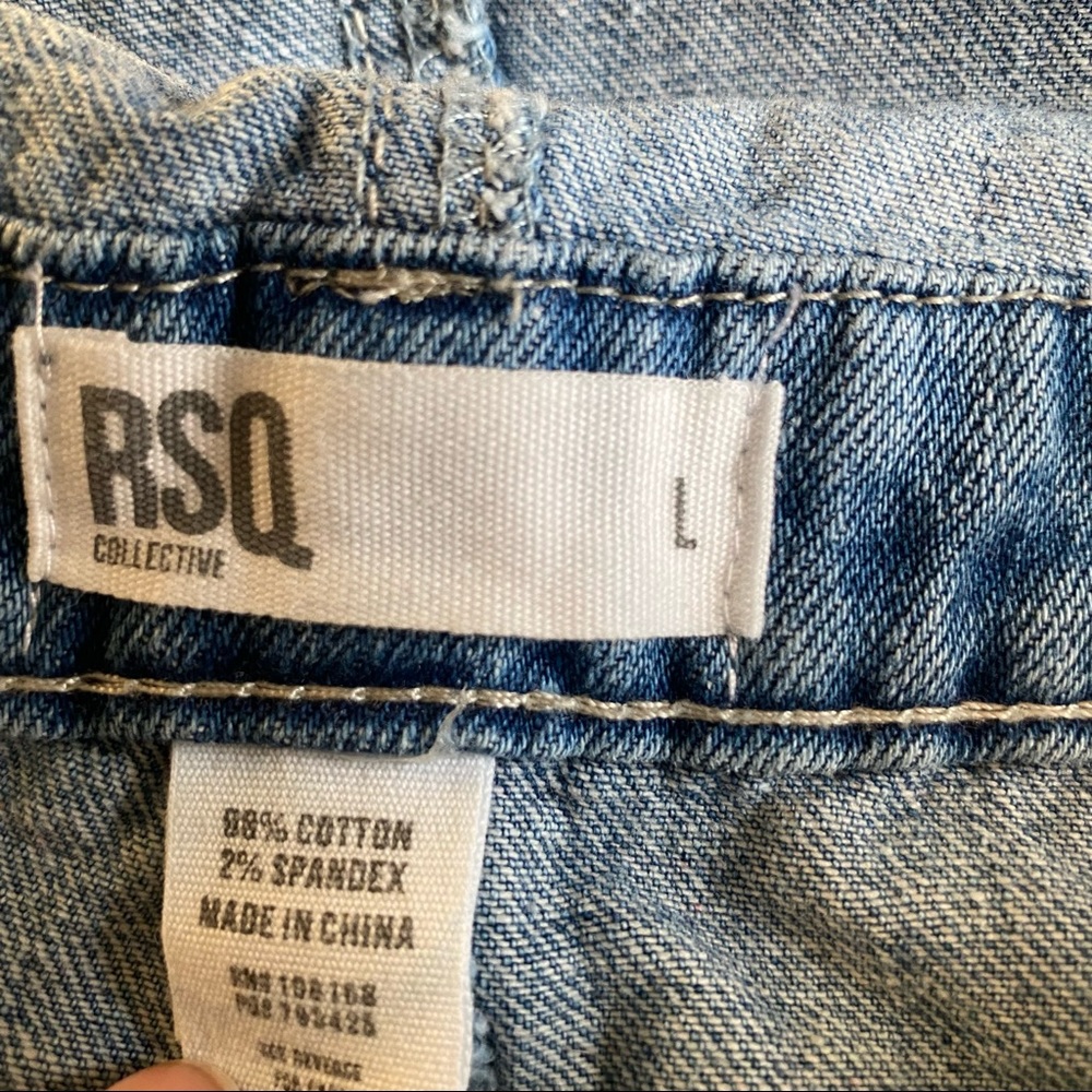 RSQ Collective -Ripped Girls Denim Shortalls - Picture 8 of 13